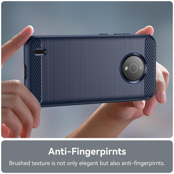 Nokia C200 Brushed Texture Carbon Fiber TPU Phone Case(Blue)