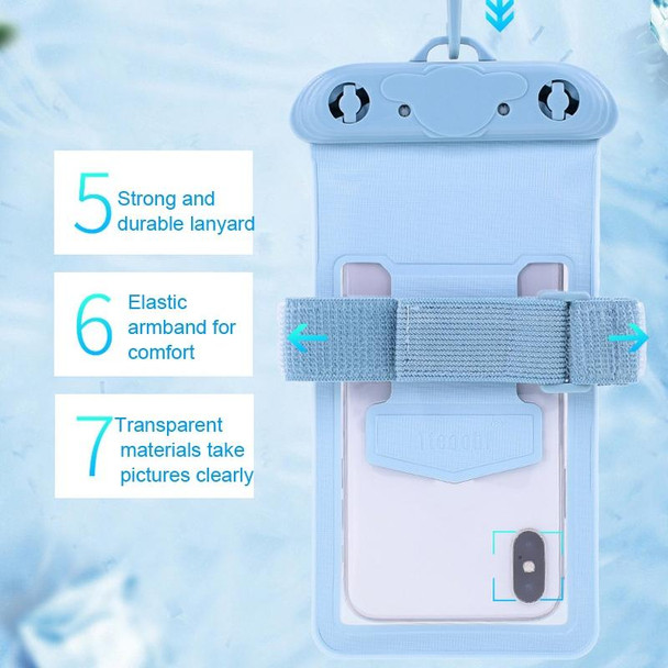 Tteoobl Diving Phone Waterproof Bag Can Be Hung Neck Or Tied Arm, Size: Small(White)