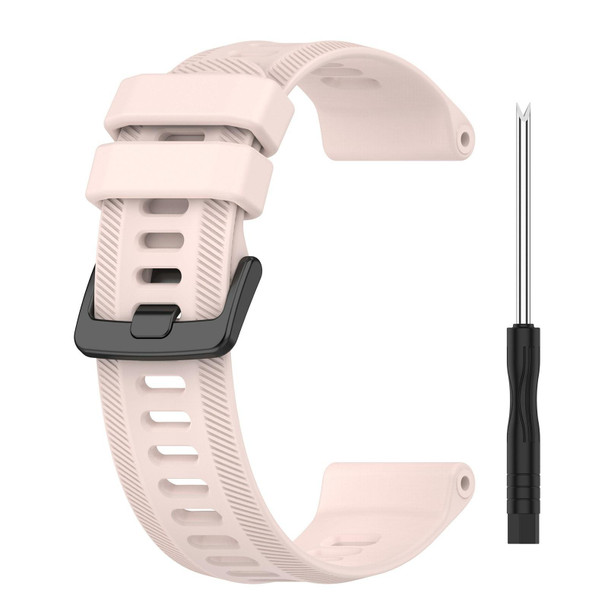 Garmin Forerunner 955 22mm Silicone Twill Watch Band(Sand Pink)