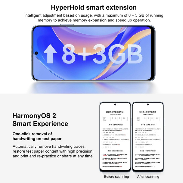 Huawei Enjoy 50 Pro CTR-AL00, 256GB, 50MP Camera, China Version, Triple Back Cameras, Side Fingerprint Identification, 6.7 inch HarmonyOS 2.0.1 Qualcomm Snapdragon 680 Octa Core up to 2.4GHz, Network