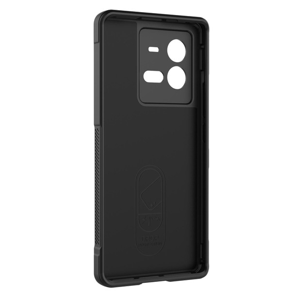 vivo iQOO 10 Pro 5G Magic Shield TPU + Flannel Phone Case(Wine Red)