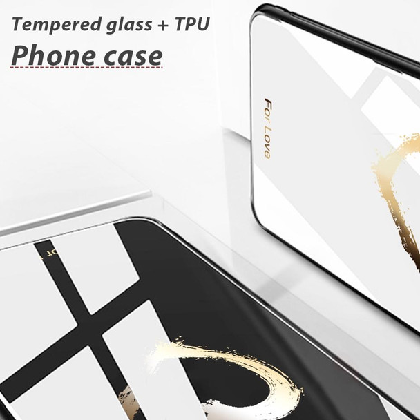 Xiaomi Redmi K50 Colorful Painted Glass Phone Case(Black Love)