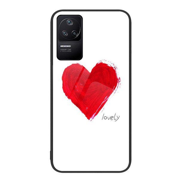 Xiaomi Redmi K50 Colorful Painted Glass Phone Case(Love)