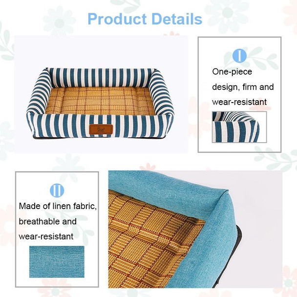 YD-XD03 Summer Pet Breathable Cooler Mat Pet Bed, Size: 77x62cm(Coffee Khaki)