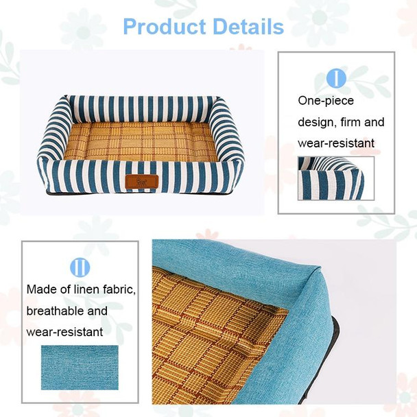 YD-XD03 Summer Pet Breathable Cooler Mat Pet Bed, Size: 60x50cm(Khaki)