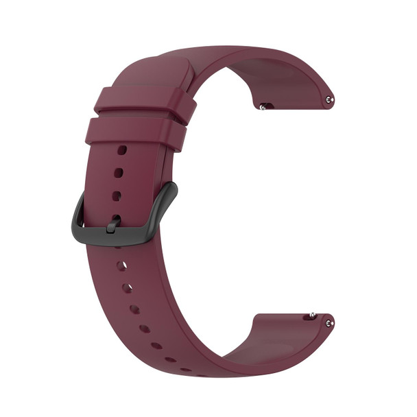 Samsung Galaxy Watch 5 Pro 45mm 20mm Round Tail Silicone Watch Band(Wine Red)