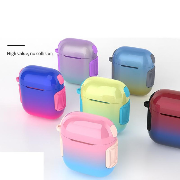 2 in 1 Varnish Colorful PC + TPU Earphone Case - AirPods 2 / 1(Pink+Blue Gradient)