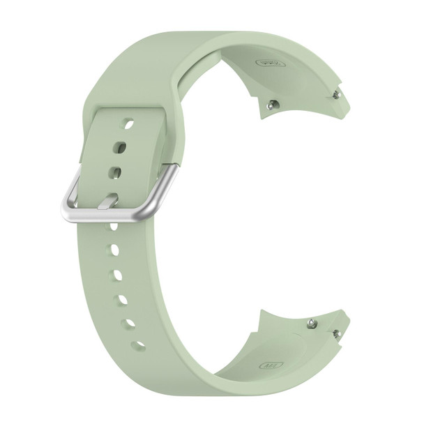 Samsung Galaxy Watch 5 44mm Official Silicone Silver Round Buckle Watch Band(Light Green)
