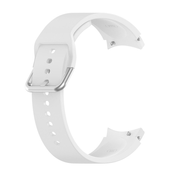 Samsung Galaxy Watch 5 40mm Official Silicone Silver Round Buckle Watch Band(White)