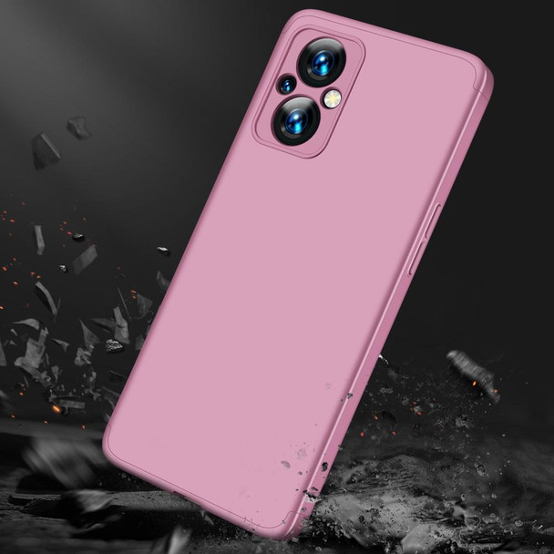 OPPO Reno7 Z 5G / A96 5G / Reno7 Lite / F21 Pro 5G / OnePlus Nord N20 5G GKK Three Stage Splicing Full Coverage PC Phone Case(Rose Gold)