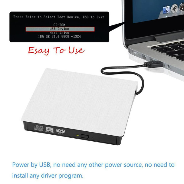 Brushed Texture USB 3.0 POP-UP Mobile External DVD-Rw DVD / CD Rewritable Drive External ODD & HDD Device