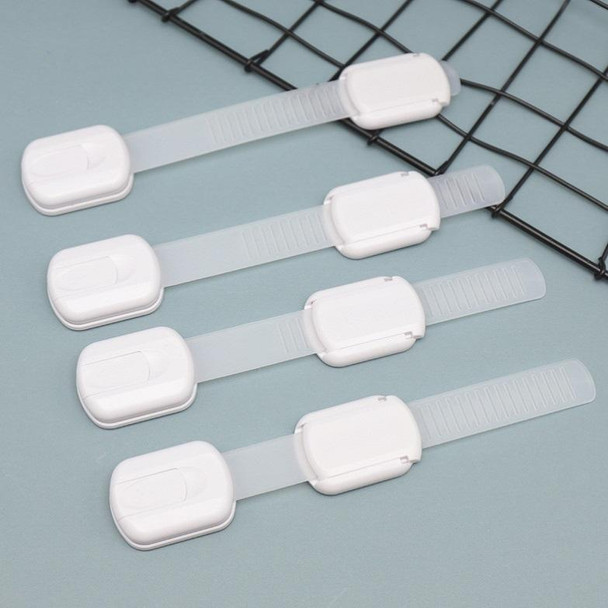 3 PCS Slide Adjust Baby Safety Lock Refrigerator Drawer Lock(White)