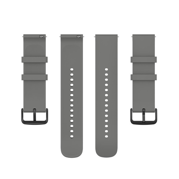 Samsung Galaxy Watch 5 44mm 20mm Round Tail Silicone Watch Band(Dark Grey)