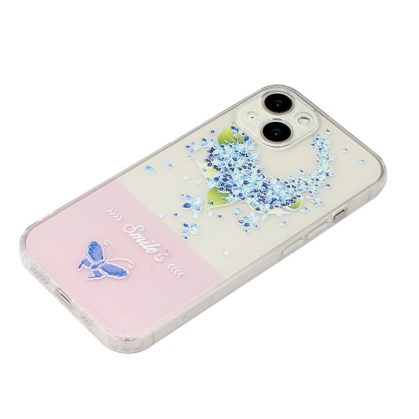 Bronzing Butterfly Flower TPU Phone Case - iPhone 14(Cherry Blossoms)