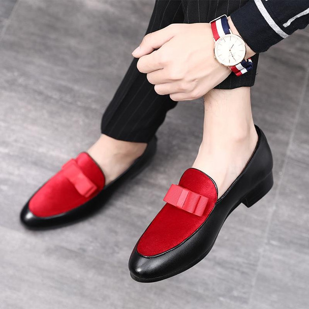 Bowknot Wedding Dress Male Flats Gentlemen Casual Shoes, Shoe Size:39(Black)