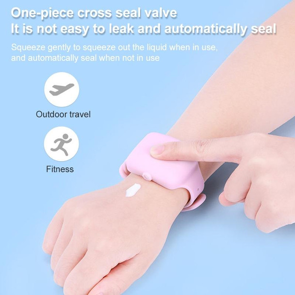 TA-4 10ml Portable Outdoor Silicone Alcohol Liquid Soap Handwashing Fluid Sunscreen Cream Split Bracelet Watch Wristband Sub-packing Box(Black)