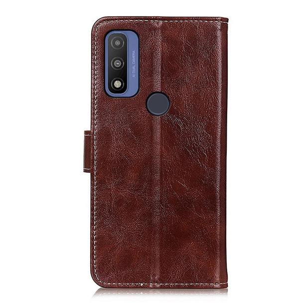 Motorola G Pure Retro Crazy Horse Texture Horizontal Flip Leather Case with Holder & Card Slots & Photo Frame & Wallet(Brown)