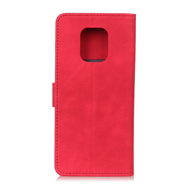 Motorola Moto G Power 2021 KHAZNEH Retro Texture PU + TPU Horizontal Flip Leather Case with Holder & Card Slots & Wallet(Red)