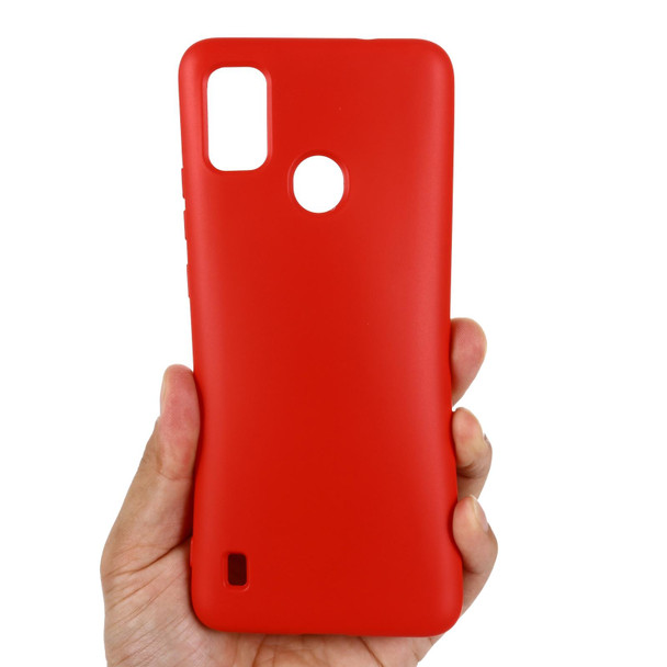 ZTE Blade A51 2021 Pure Color Liquid Silicone Shockproof Full Coverage Phone Case(Red)