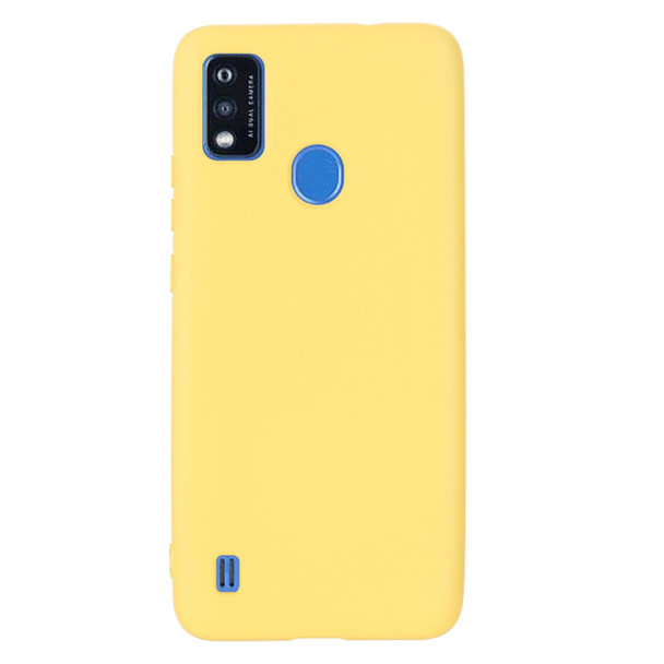 ZTE Blade A51 2021 Pure Color Liquid Silicone Shockproof Full Coverage Phone Case(Yellow)