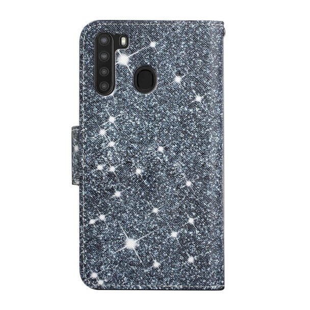 Samsung Galaxy A21 Painted Pattern Horizontal Flip Leather Case with Holder & Card Slot & Wallet(Gypsophila)