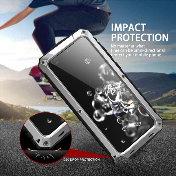 Samsung Galaxy S20 Plus R-JUST Waterproof Shockproof Dustproof Metal + Silicone Protective Case(Silver)