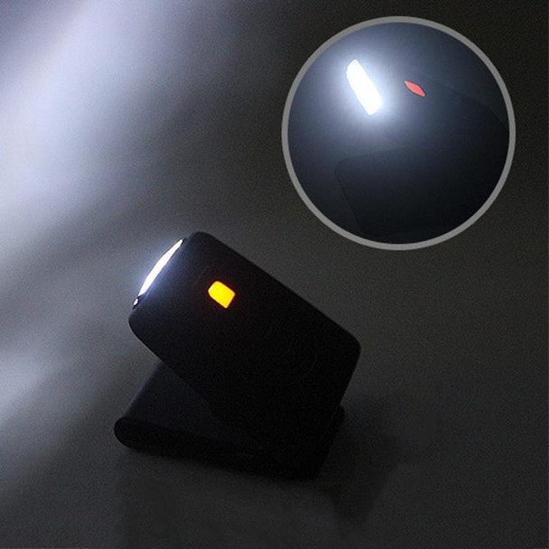 Portable Infrared Sensor LED Rechargeable Clip Hat Cap Lamp Fishing Headlamp for Fishing Camping Hiking (Black)