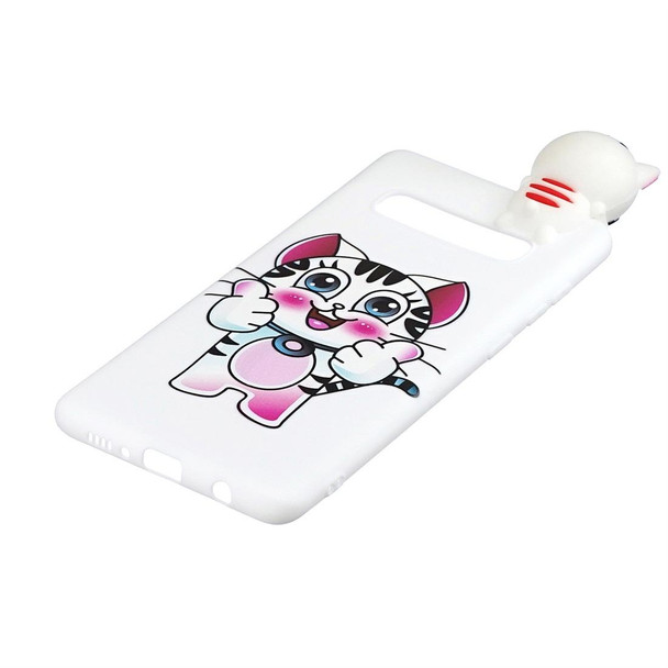 Galaxy S10 Shockproof Cartoon TPU Protective Case(Cat)