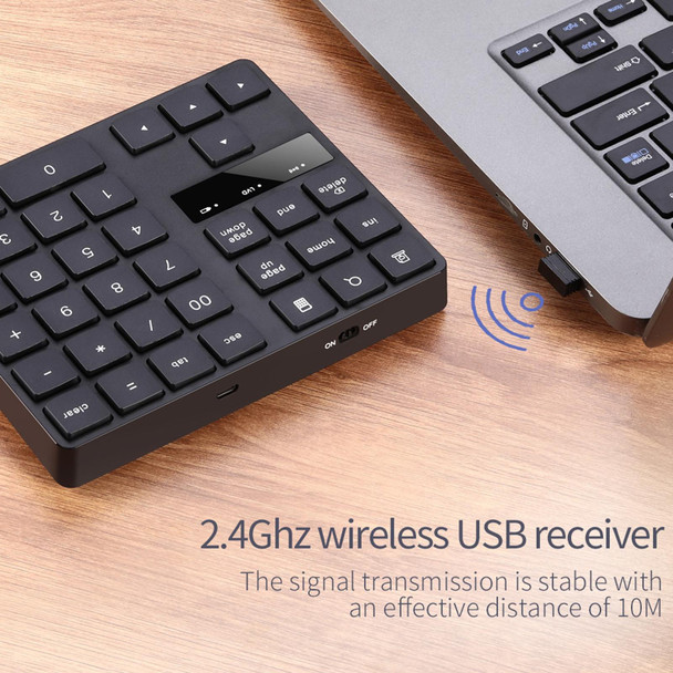 533 35 Keys 2.4G Ultra-thin Design Wireless Charging Digital Keyboard
