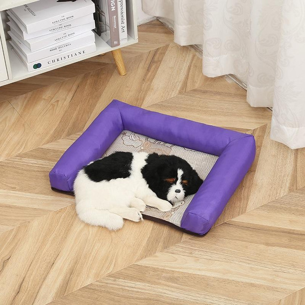 Pet Breathable And Cooler Mat Pet Bed, Specification: S(Rose Red)