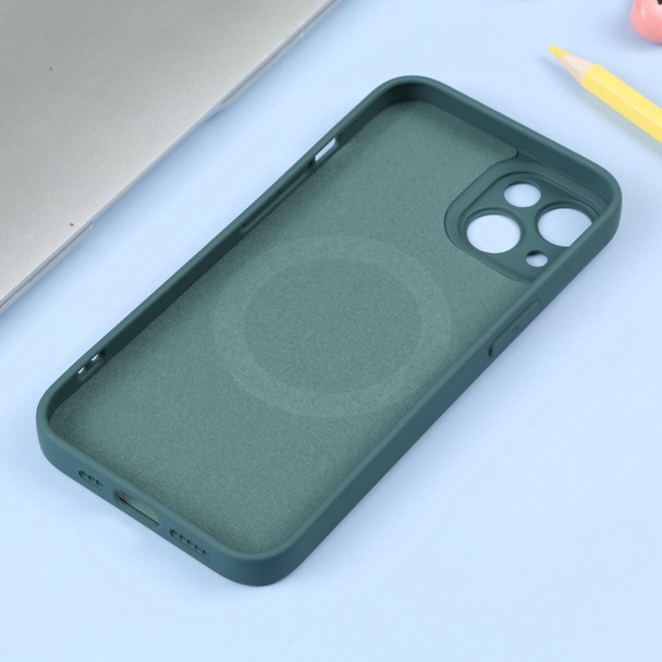 iPhone 14 Liquid Silicone Magsafe Phone Case(Dark Green)