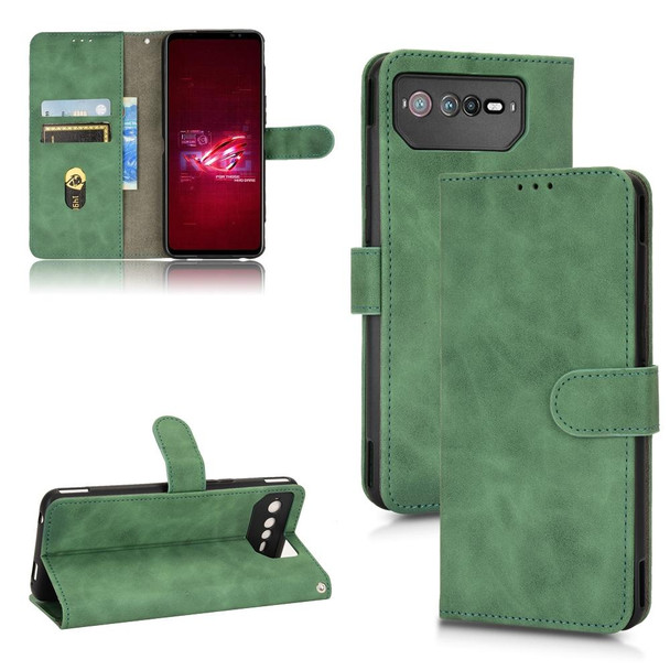 Asus ROG Phone 6 Skin Feel Magnetic Flip Leatherette Phone Case(Green)