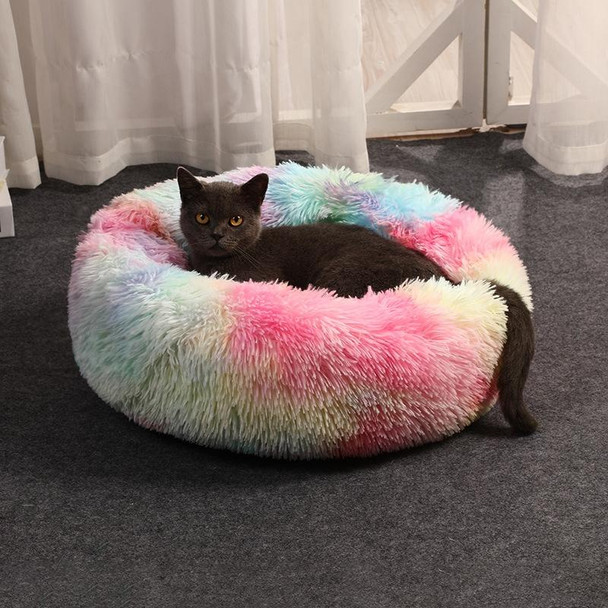 Plush Pet Bed Deep Sleep Pet Pad, Specification: 50cm(Light Colorful)