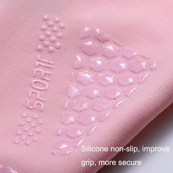 1 Pair XC-14 Riding Driving Sunscreen Anti-UV Fingerless Ice Silk Gloves, Style: Line (Pink)