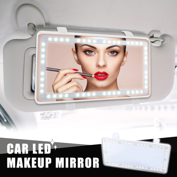 Car Makeup Mirror with LED Lights