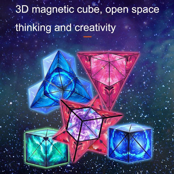 3D Variety Geometry Alien Magic Cube Magnetic Logic Thinking Children Educational Toys(Science Fiction Green)