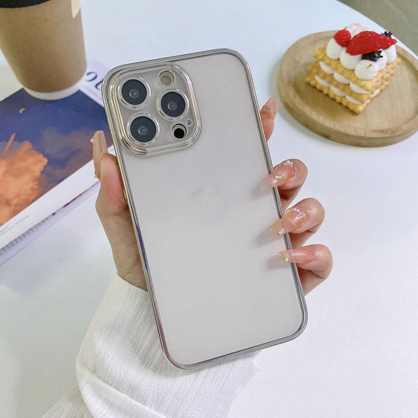 6D Electroplating TPU Clear Phone Case - iPhone 11(Silver)