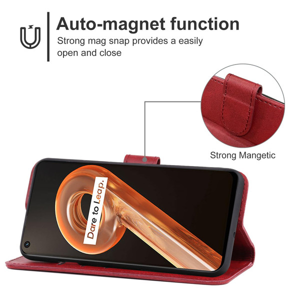 Realme 9i 5G Leather Phone Case(Red)