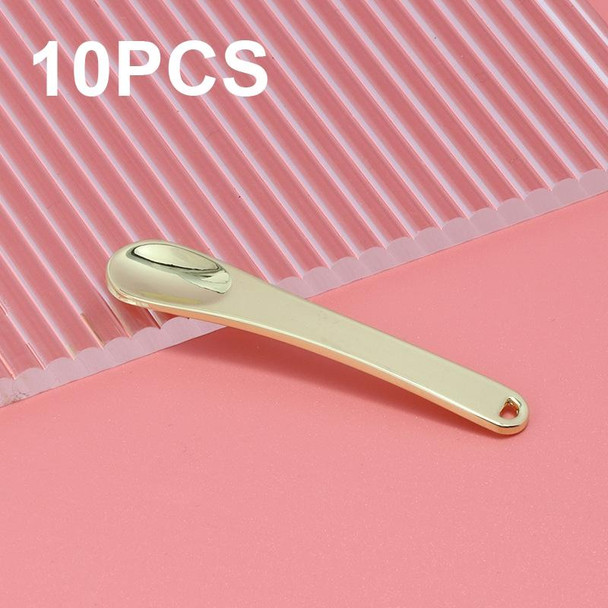 10 PCS Zinc Alloy Cosmetics Spoons Cream Split Spoon(Gold)