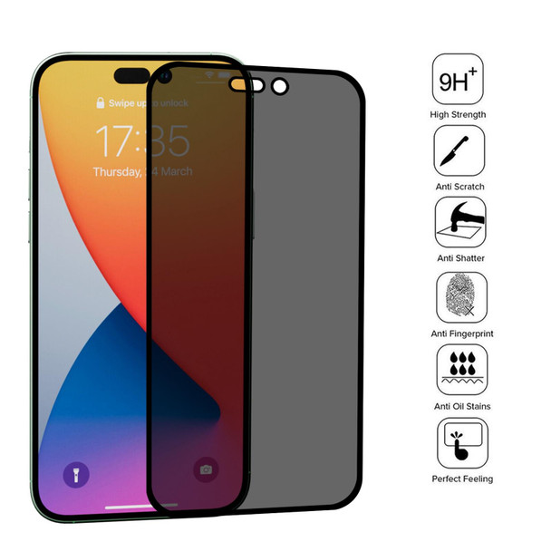 25 PCS Anti-peeping Plasma Oil Coated High Aluminum Wear-resistant Tempered Glass Film - iPhone 14 Pro Max