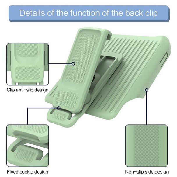 Explorer Series Back Clip Holder PC Phone Case - iPhone 11 Pro Max(Dark Green)