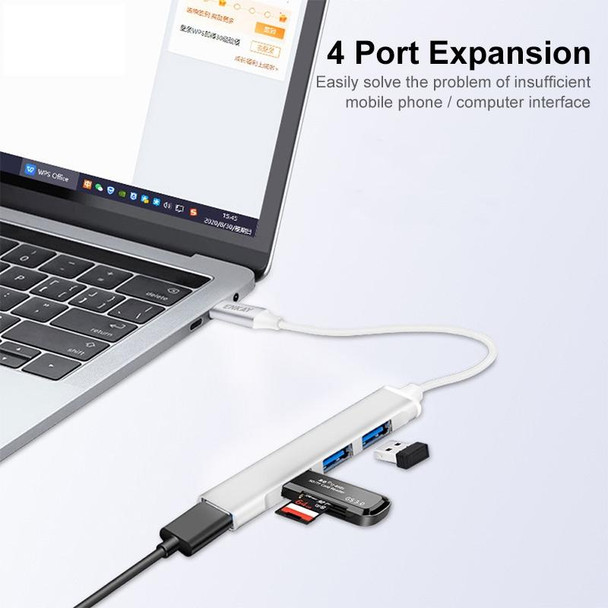 ENKAY Hat-Prince ENK-AT114 4 Ports USB 3.0 Splitter Multi-Ports Expansion HUB Extender Connector Adapter, Interface:Type-C
