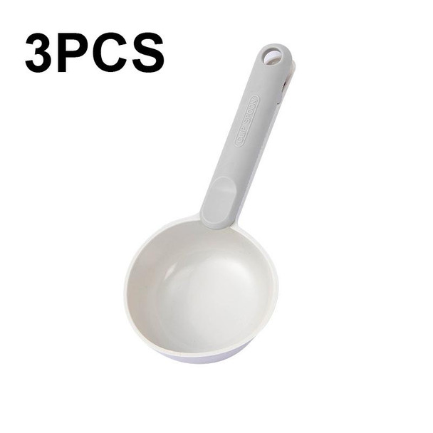 3 PCS JM023 Kitchen Home Scooped Rice Spoon Simple Large Capacity Scoop Spoon(Gray)