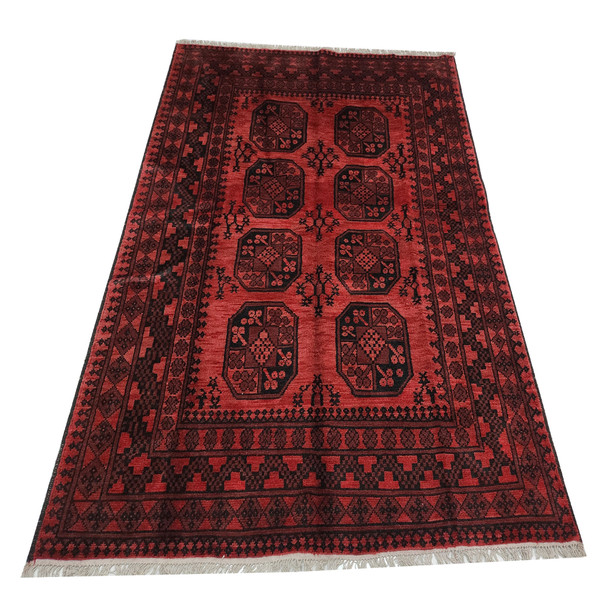 Stunning Red Afghan Carpet 208 X 146 cm