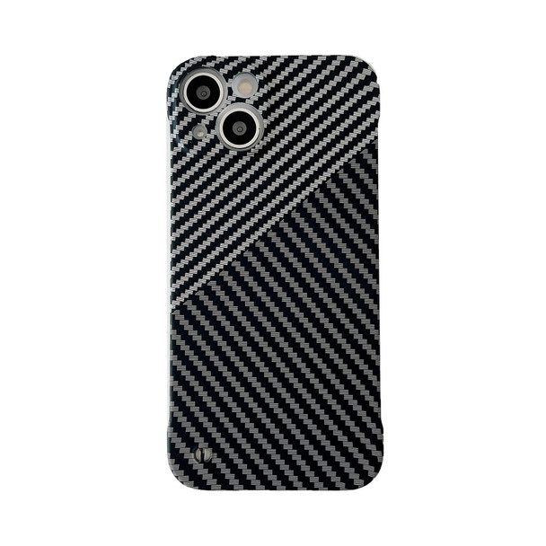 Carbon Fiber Texture PC Phone Case - iPhone 12(Black Grey)