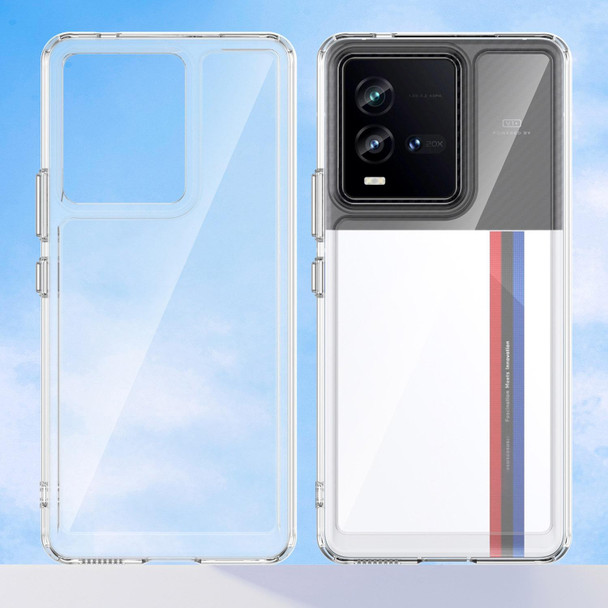 vivo iQOO 10 Colorful Series Acrylic + TPU Phone Case(Transparent)