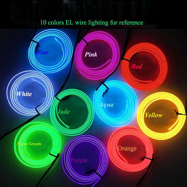 Flexible LED Light EL Wire String Strip Rope Glow Decor Neon Lamp USB Controlle 3M Energy Saving Mask Glasses Glow Line F277(White Light)
