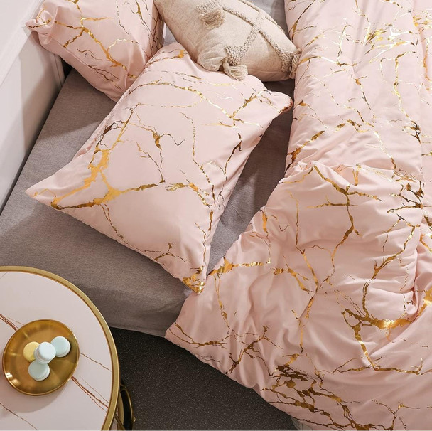 3 Piece Marble Pattern Comforter Set