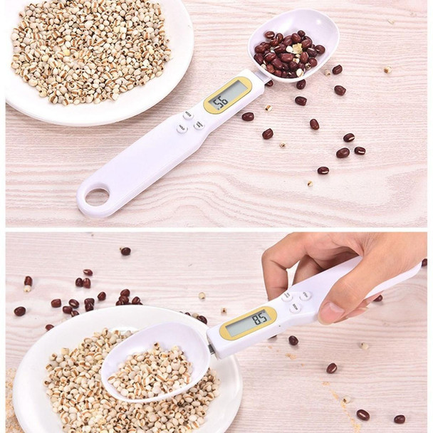 ABS Electronic Measuring Spoon Spoon Weighing Measuring Tool, Specification: 500g/0.1g, Colour: White