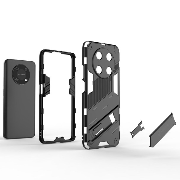 Huawei Nova Y90/Enjoy 50 Pro Punk Armor 2 in 1 PC + TPU Shockproof Phone Case with Invisible Holder(Black)